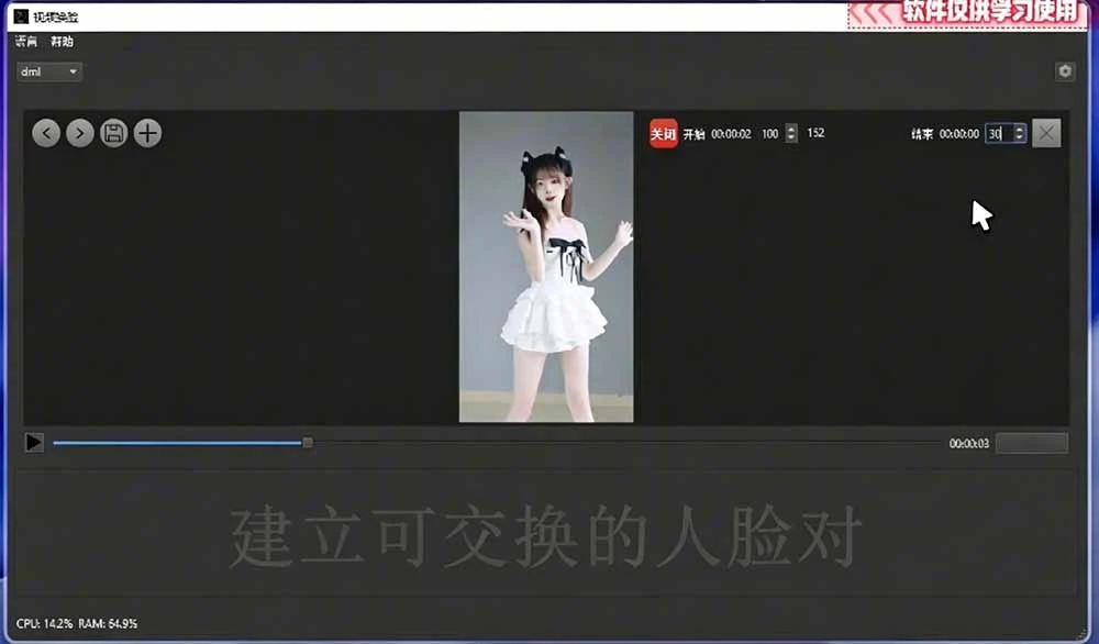 AI FaceSwap 软件界面截图