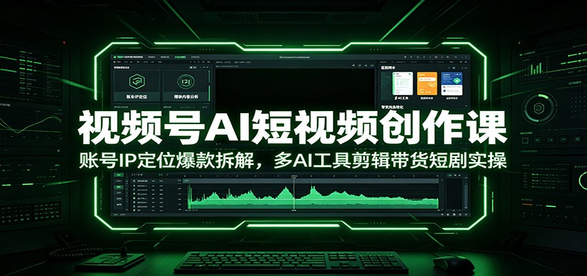 视频号AI短视频创作课，从IP定位到即梦豆包出镜，剪映剪辑带货微短剧全流程 - 缩略图