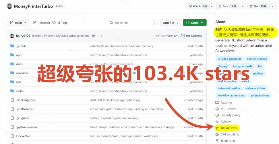 MoneyPrinterTurbo 软件界面
