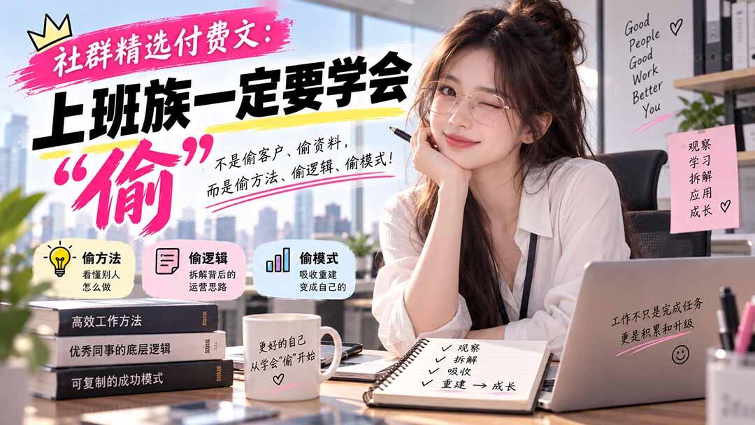 上班族要学会的"偷"能力，把公司跑顺的运营体系拆解成自己的 - 缩略图