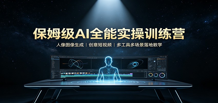 AI全能实操训练营，人像写真、宠物拟人、古诗词动画到文旅短片，多工具多场景落地教学 - 缩略图