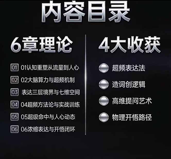 马大个高维表达实战课，跳出普通口才教学，大脑超频训练打造原创思想IP - 缩略图
