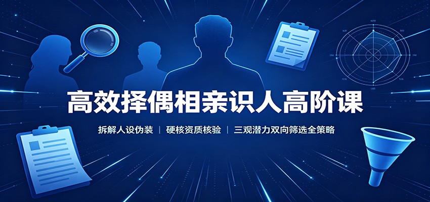 用开家庭公司的思路相亲识人，朋友圈人设核验、资质甄别到三观潜力筛选的完整方法 - 缩略图