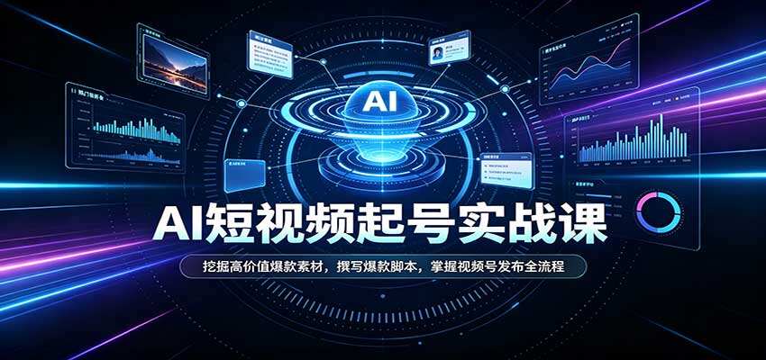 AI短视频起号实战，爆款素材筛选到脚本撰写，用豆包做视频并发布视频号全流程 - 缩略图
