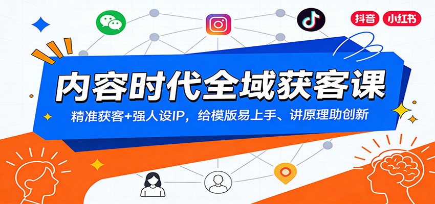 内容时代全域获客课，精准获客到强人设IP，给模版易上手还讲原理助创新 - 缩略图