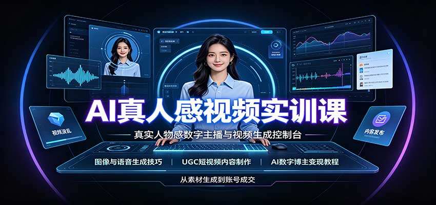 AI虚拟博主实操课，AI图像语音生成+UGC视频制作，Facebook账号从搭建到变现 - 缩略图
