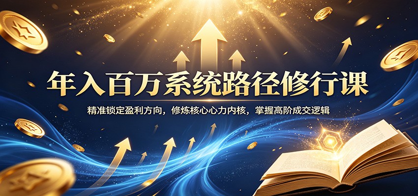 普通人年入百万的3节必修课，选盈利方向、练心力内核、跑通成交转化 - 缩略图