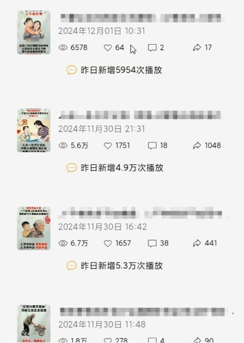 视频号视频播放数据截图