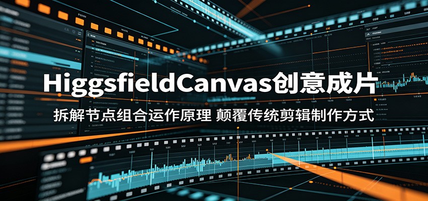 Higgsfield Canvas节点式AI视频制作，拆解节点组合运作原理，素材到成片全流程 - 缩略图