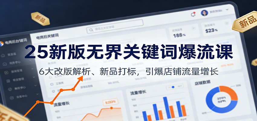 25新版无界关键词爆流课，6月6大改版解析到新品打标、爆款期拉潜客全阶段实操 - 缩略图