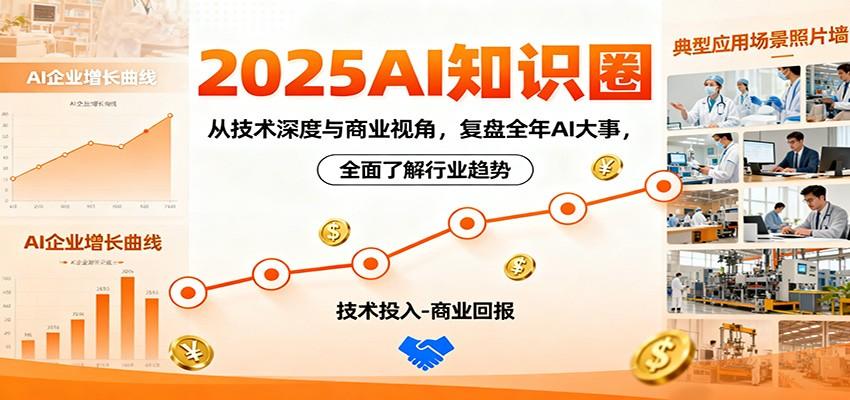 AI知识圈2025全年复盘,从智能体、大模型到商业落地,追踪一整年AI大事 - 缩略图