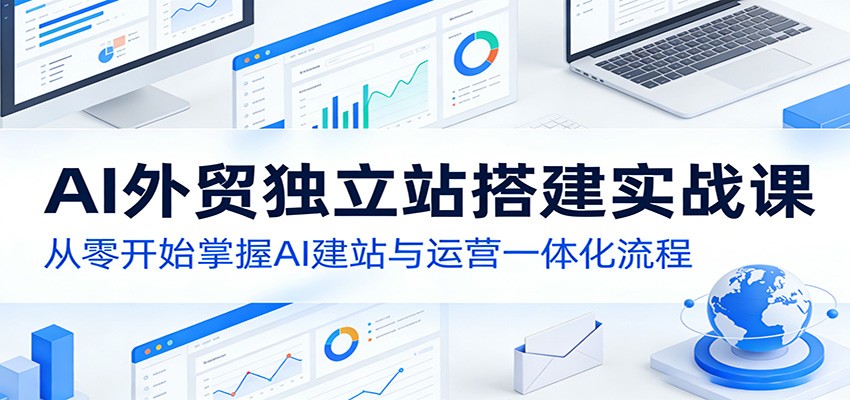 AI外贸独立站搭建实战，建站加运营一体化流程，不用写代码也能跑通 - 缩略图