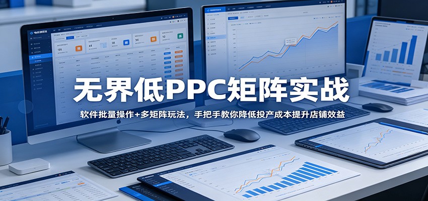无界低PPC矩阵实战，软件批量调数据，标准/智能/人群三种矩阵玩法降低投产成本 - 缩略图