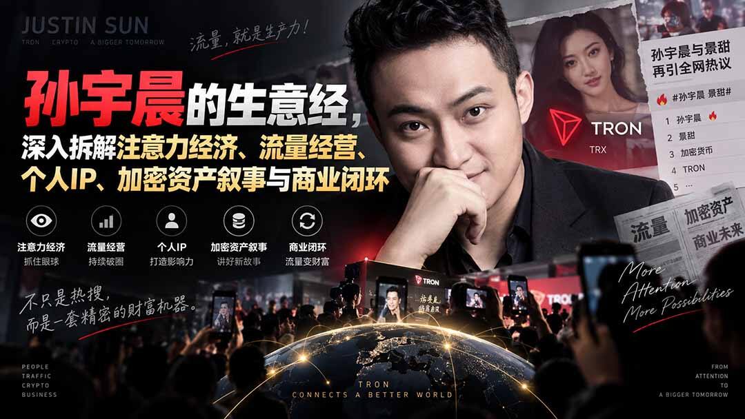 孙宇晨为什么不停制造流量，拆解注意力经济、个人IP和波场TRX的生意经 - 缩略图
