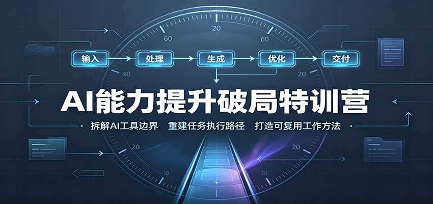 AI素养新手营实战课，掌握提问与沟通，跑通内容创作、工作流搭建和产品落地 - 缩略图