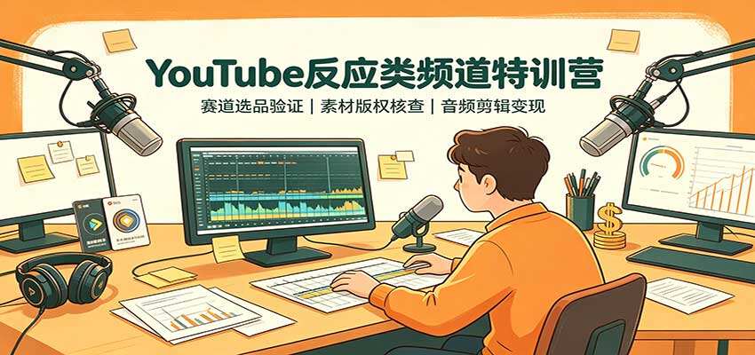 YouTube反应类频道从0到1，不用写剧本出外景，赛道验证、版权核查到音频剪辑解说变现 - 缩略图