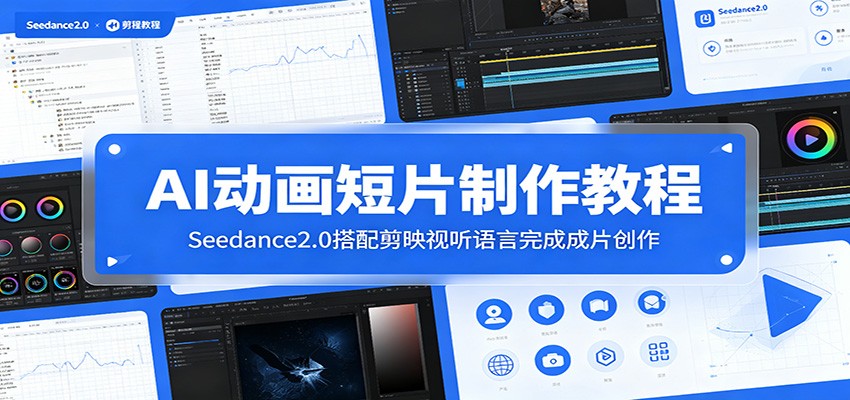Seedance2.0 AI动画短片全流程，从即梦分镜到剪映视听语言和配音对口型，复刻双城之战、黑神话钟馗 - 缩略图