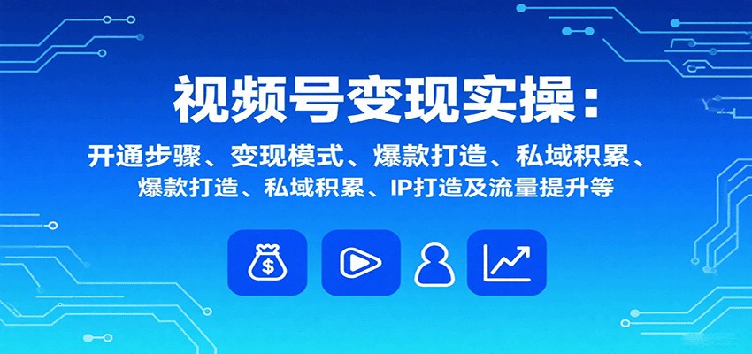 视频号从0到1变现全流程,开通、爆款生产、创作者分成、商单带货和私域IP实操拆解 - 缩略图