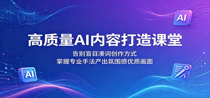 AI动画总显得假、画面没感觉，这套创作课讲透Prompt写法和CAST控制方法 - 缩略图