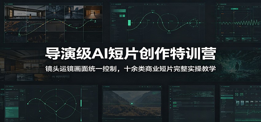 导演级AI短片创作课，Sora提示词加镜头运镜与画面一致性控制，十余个商业短片案例实操 - 缩略图