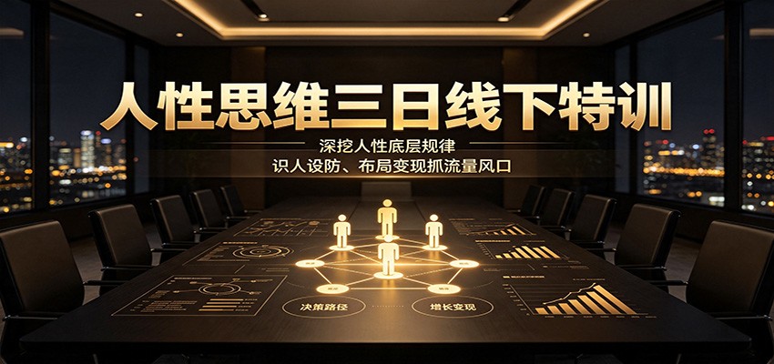 人性思维三天两夜线下特训，识人辨心、设局收钱的落地玩法，8个月涨粉1500万实操分享 - 缩略图