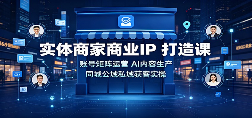 实体商家商业IP打造，抖音同城获客，AI批量生产内容、账号矩阵运营实操 - 缩略图