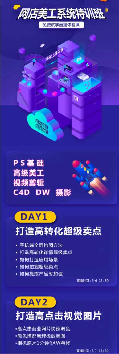 网店美工系统课 从PS基础到主图详情页首页装修和视频剪辑全流程 - 缩略图