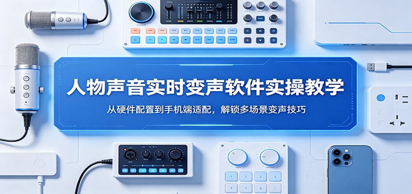 人物声音实时变声软件实操教学，从硬件配置到安卓苹果手机端跨设备变声 - 缩略图