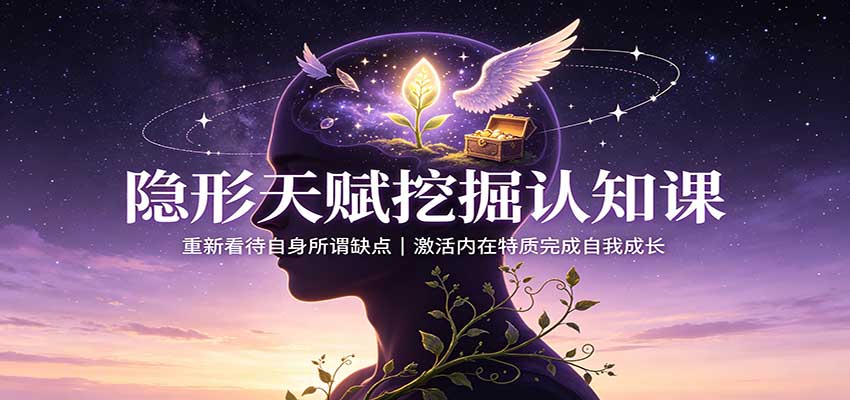 隐形天赋认知课，把高敏感、佛系、倔强、慢热这些性格标签变成竞争优势 - 缩略图