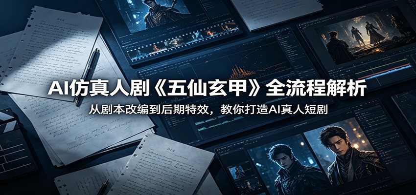 AI仿真人短剧《五仙玄甲》全流程拆解，从剧本改编、机甲美术到提示词与后期特效 - 缩略图