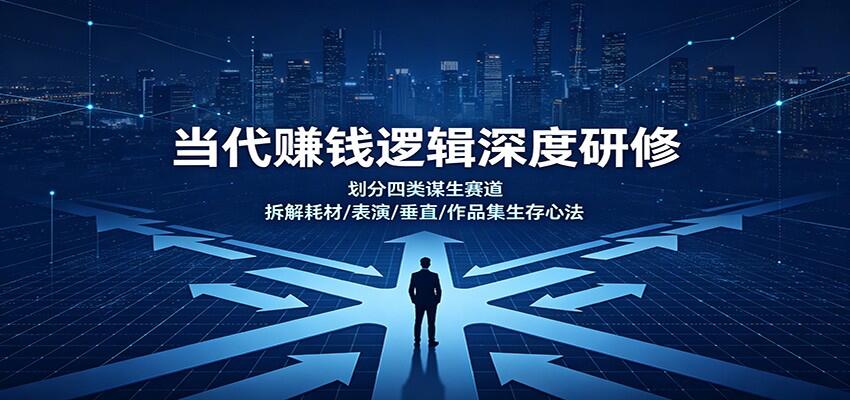 赚钱路径拆成耗材、表演、垂直、作品集四类，普通人怎么找准自己的赛道、避开沉没成本 - 缩略图