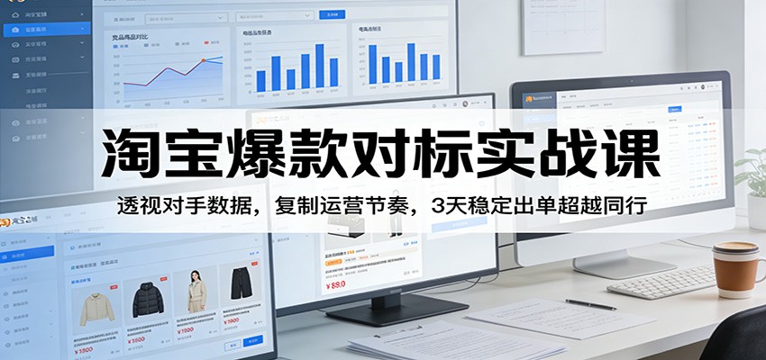 淘宝爆款对标实战，AI复刻爆款标签关键词与视觉，3天稳定出10单的低预算起店打法 - 缩略图