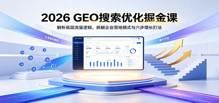 2026 GEO搜索优化课，拆解流量逻辑、企业落地模式和六步增长打法 - 缩略图