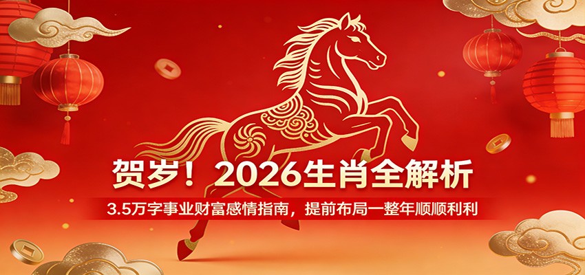 2026生肖全解析，灏泽叔3.5万字讲透事业财富感情，附空间摆设与配饰建议 - 缩略图