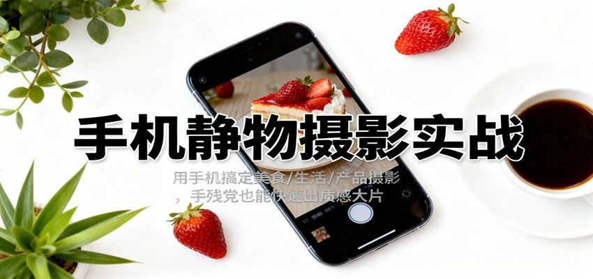 手机静物摄影实战,美食生活产品都能拍,从低预算打光构图到AI修图出质感大片 - 缩略图