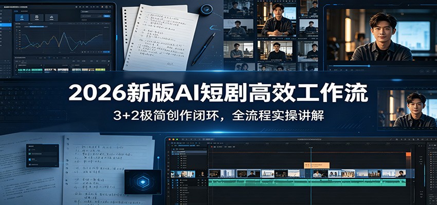 3+2 AI短剧标准化工作流第2期，资产图、分镜到全流程实操，附作业点评答疑 - 缩略图