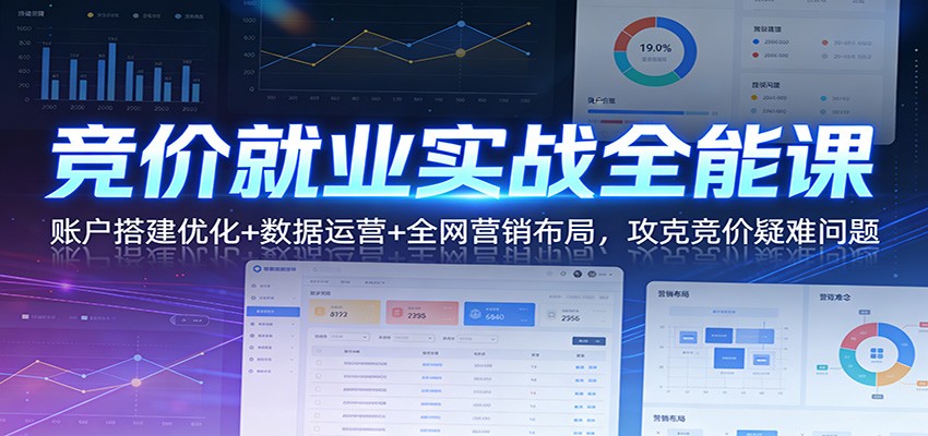 厚昌竞价培训系统课，账户搭建、数据运营到全网营销布局，竞价员进阶实操 - 缩略图