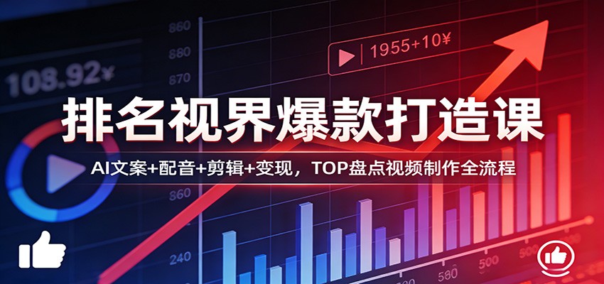 TOP盘点视频从0到1制作教程，AI选题文案配音到剪辑变现全流程 - 缩略图
