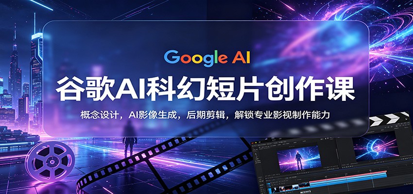 谷歌AI Studio科幻短片制作全流程，概念设计、AI画面控制与角色一致性，Filmora后期精剪 - 缩略图