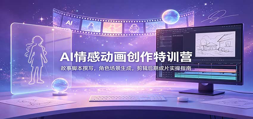 AI情感动画短视频从故事脚本到成片全流程，分镜生图加剪映后期实操 - 缩略图