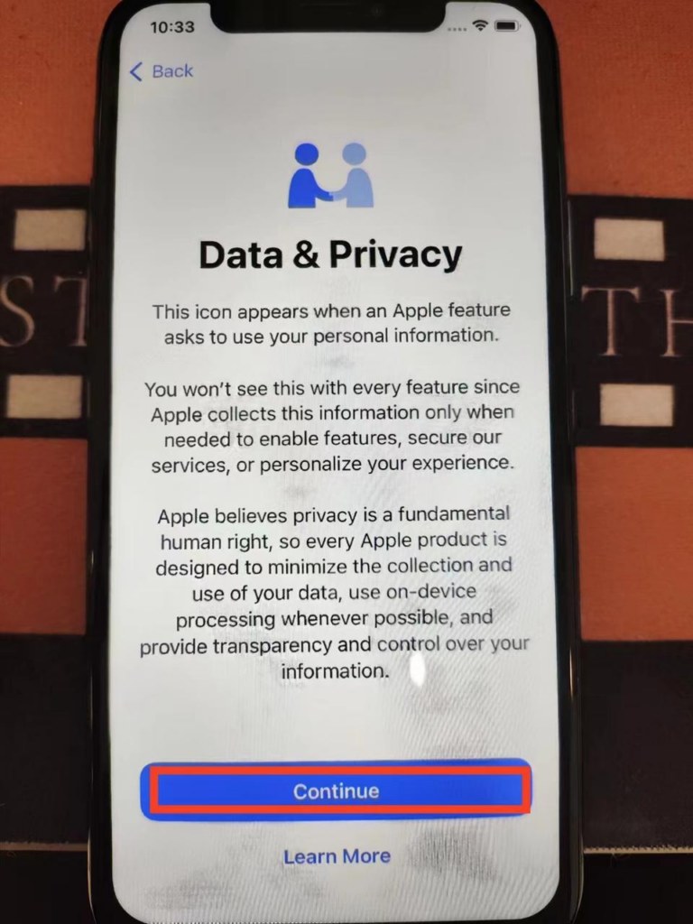 数据和隐私设置页面