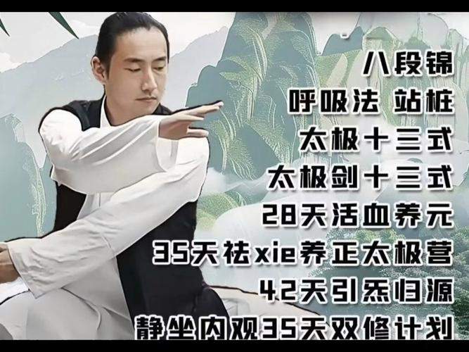 李在峰八段锦站桩太极拳十二段锦课,养元活血祛邪养正引炁归源全套讲解 - 缩略图