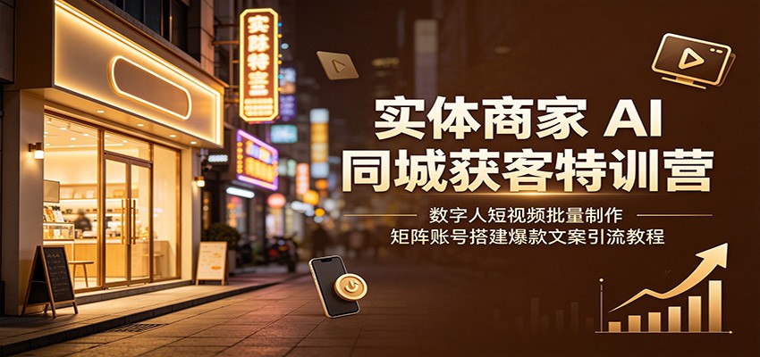 餐饮美业实体店AI同城获客，数字人批量做短视频，本地生活矩阵搭建和爆款文案优化 - 缩略图