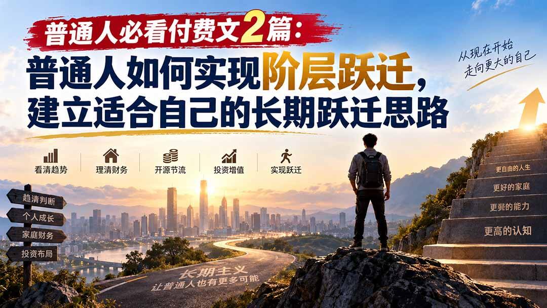 普通人如何实现阶层跃迁，先理清家庭财务、开源节流和投资的关系 - 缩略图