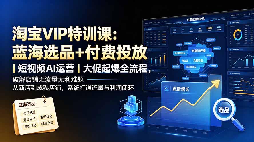 幕思城淘宝VIP特训课 蓝海选品+短视频AI运营+大促起爆全流程，持续更新 - 缩略图