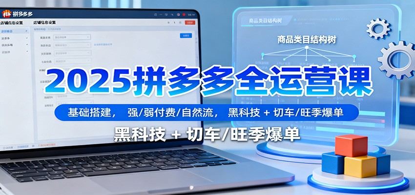 2025拼多多全运营课，基础搭建、强付费弱付费自然流、黑科技与切车旺季爆单 - 缩略图