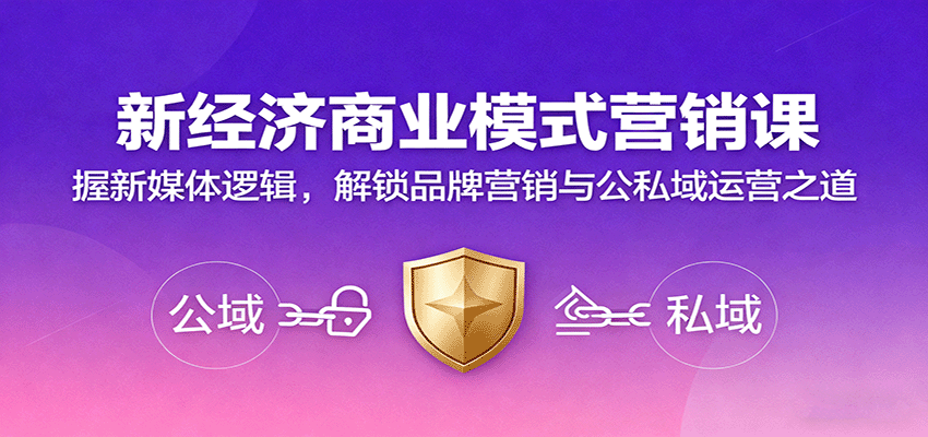 新经济IP品牌营销课,9大方法论拆解定位体系与公私域联动,含视频号从0到1运营 - 缩略图