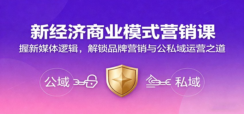 新经济IP品牌营销课，9大方法论拆解定位体系与公私域联动，含视频号从0到1运营 - 缩略图