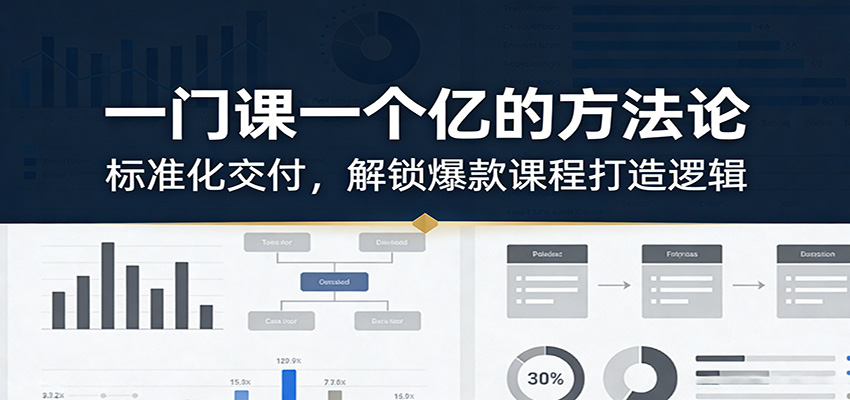 一门课一个亿的方法论第16期，夏晋宇两天一晚亲授爆款课程打造，标准化交付 - 缩略图