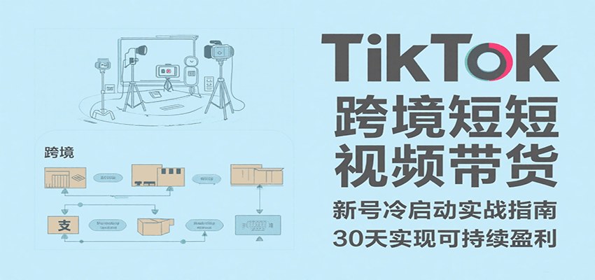 TikTok跨境短视频带货，30天新号冷启动，从合规起号到矩阵运营实操拆解 - 缩略图